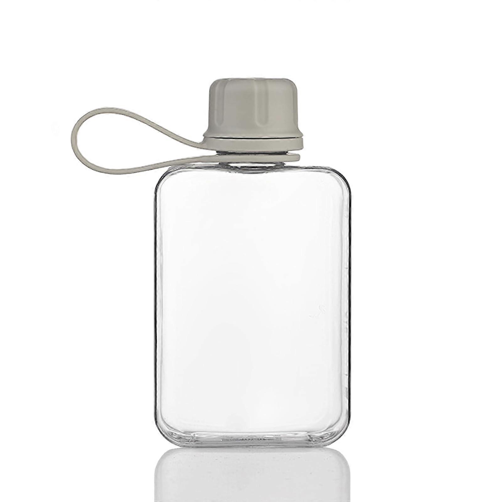 Travel Water Bottle 8.2oz Slim Flat Leakproof BPA  Lightweight Reusable for Camping