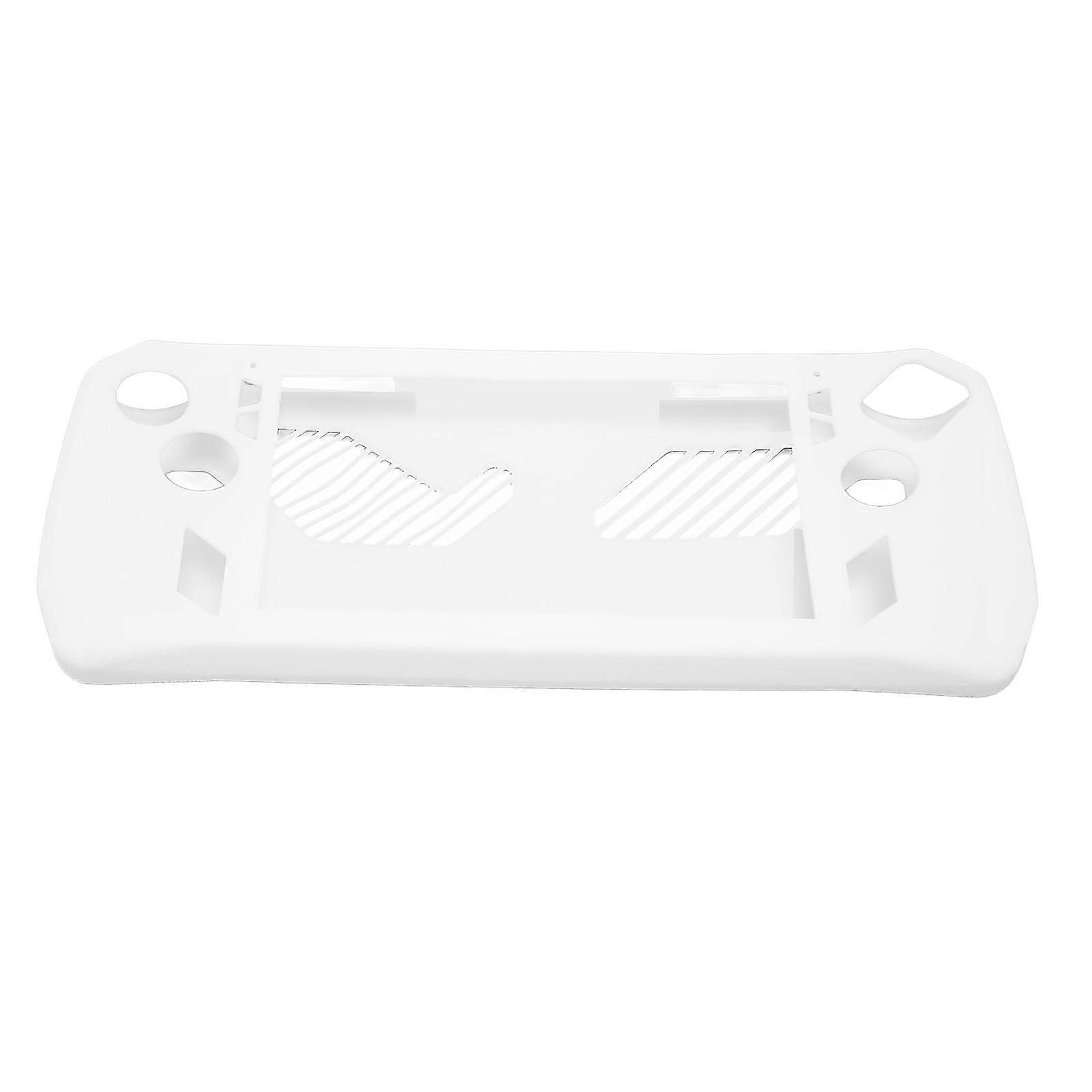 Game Console Protective Case White Silicone Shell with Precision Fit Cutouts and NonSlip Grip