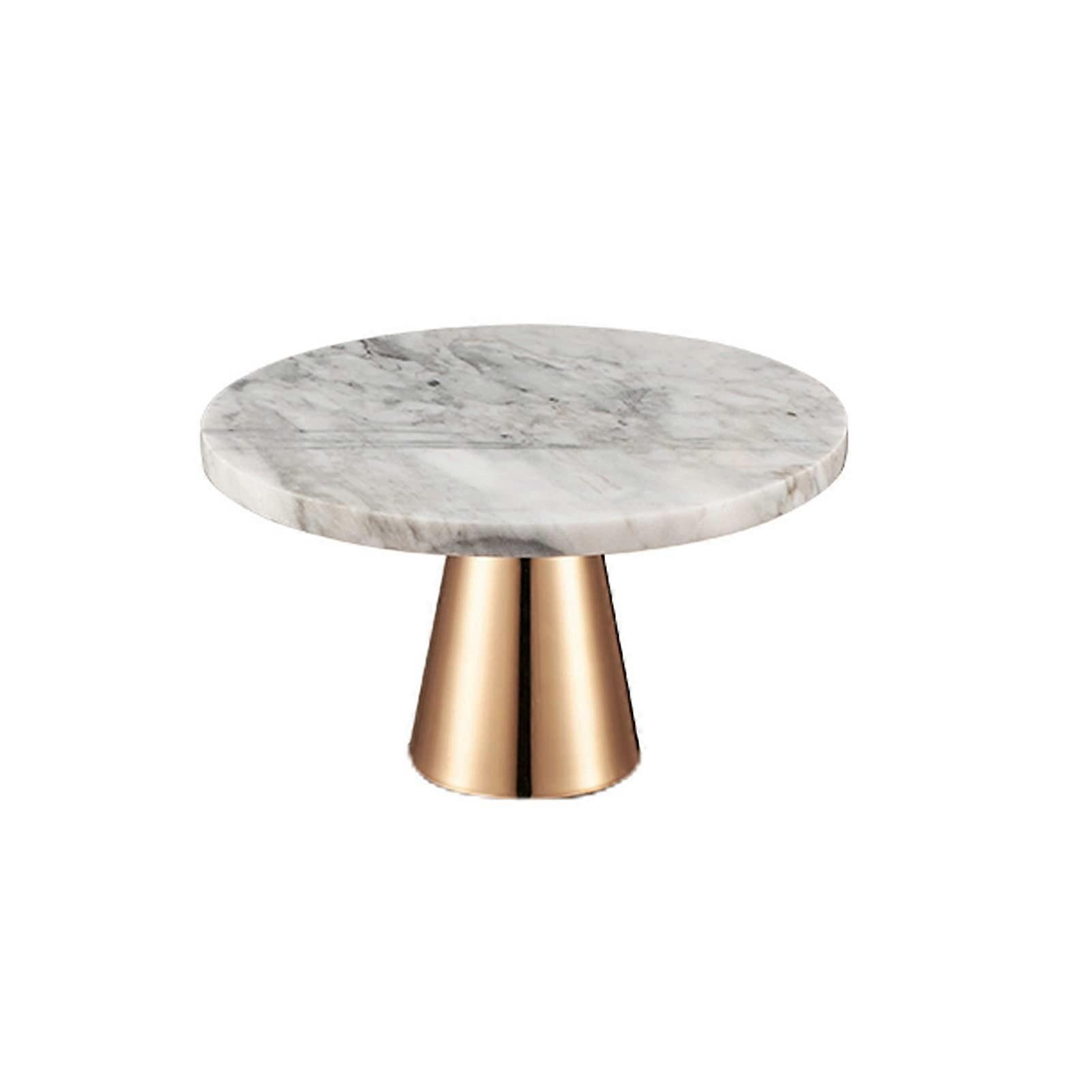 Marble Cake Stand with Metal Base, Elegant MultiTier Cupcake Display for Wedding Party
