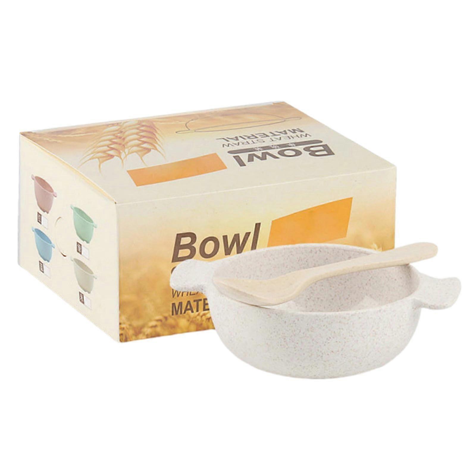 Nordic Ceramic Rice Bowl Set Microwave Dishwasher Safe Solid Color AntiScalding Blue 2PC