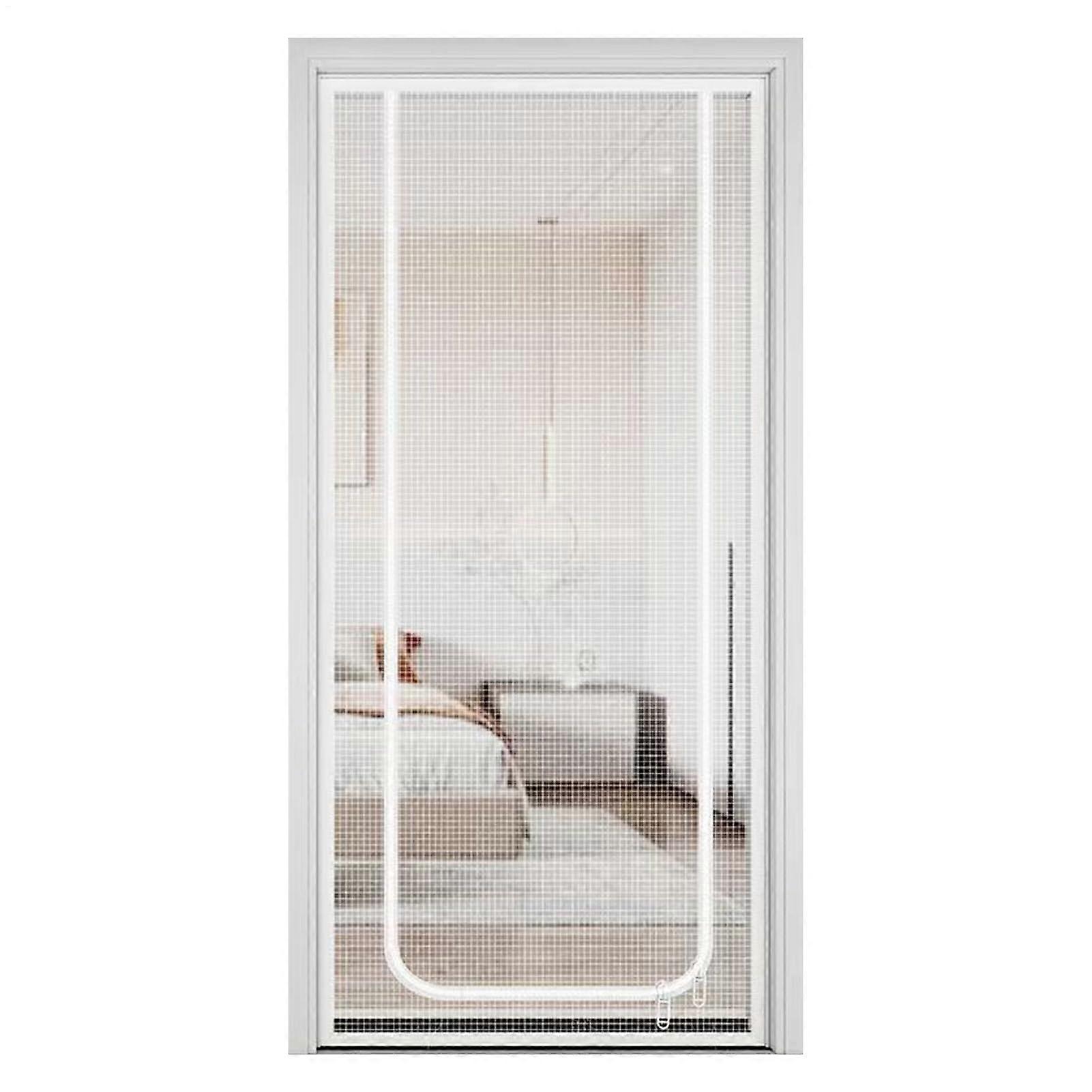 Pet Safety Gate Screen with Secure Zipper Closure, ScratchResistant Foldable Cat Door Protector for Stairs