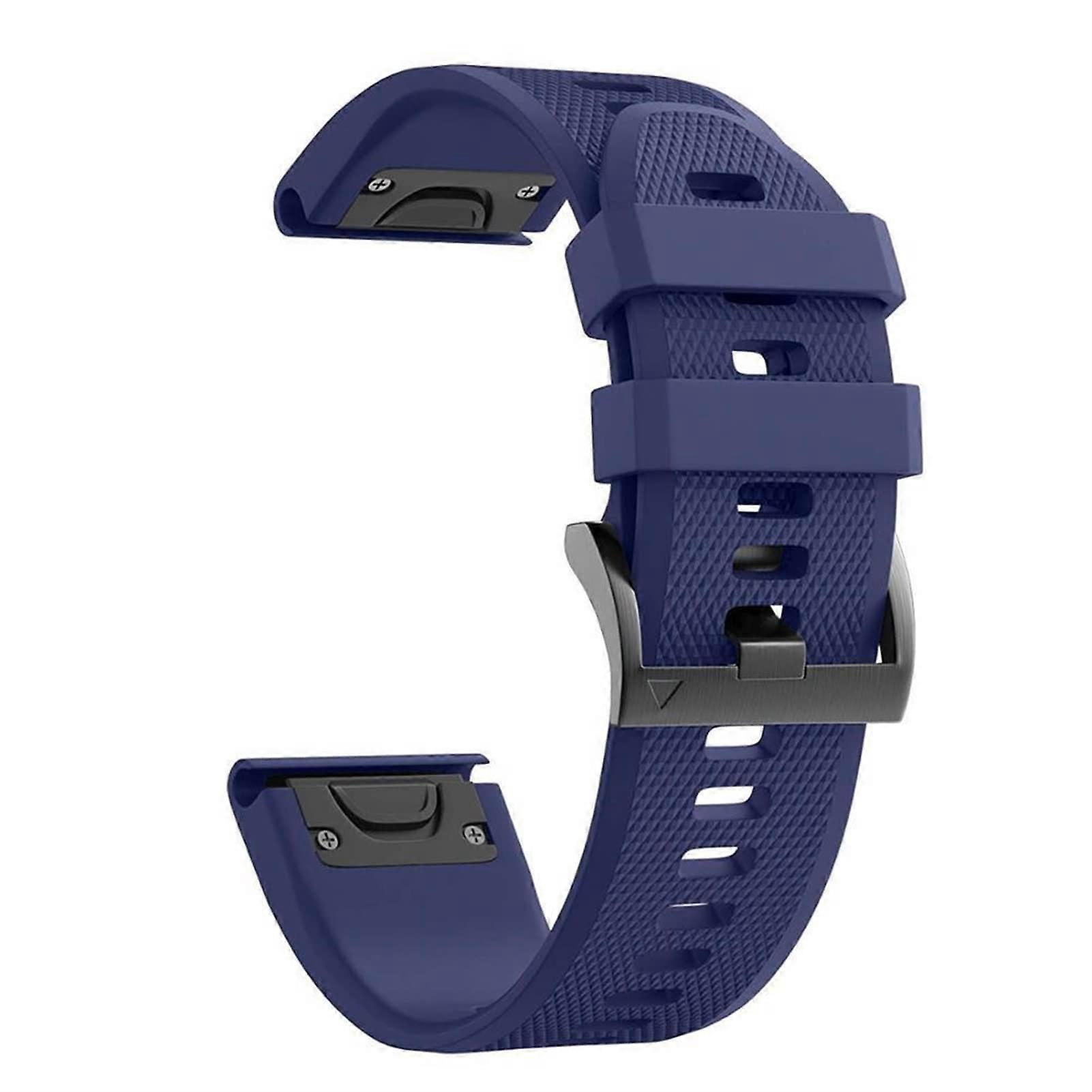 Replacement Strap Midnight Blue Silicone Watch Band 20mm Adjustable Quick Release for Garmin Fenix