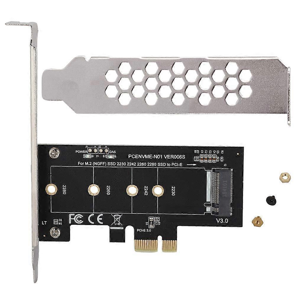 M.2 NVMe to PCIe 3.0 x1 Adapter Card, Speed Data Transfer, MultiSize SSD Support