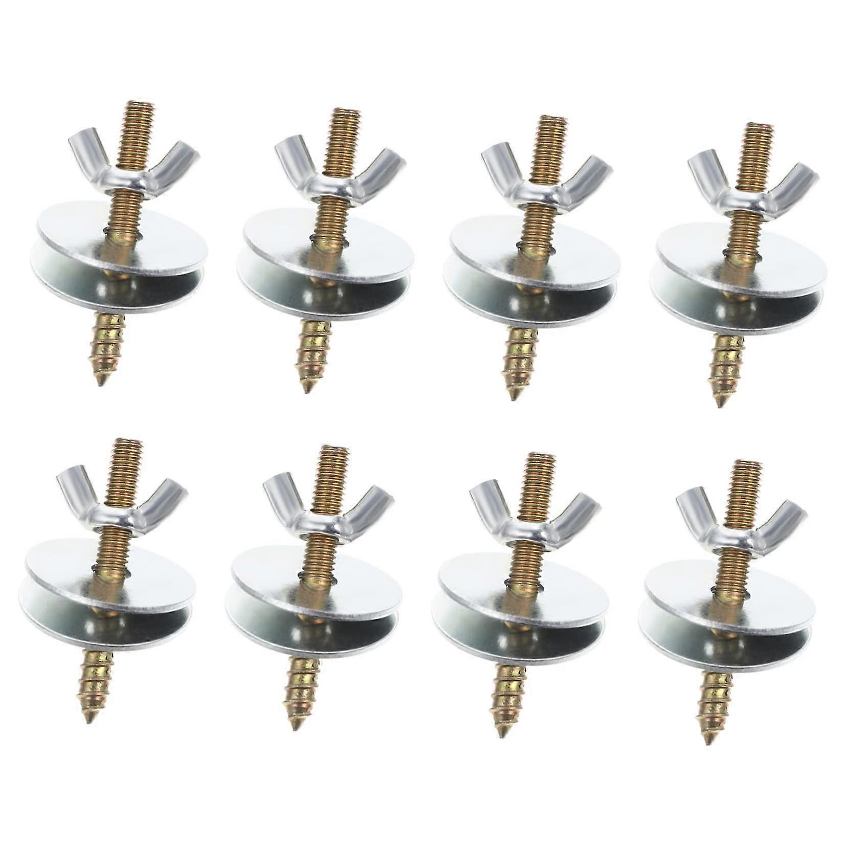 Bird Cage Screw Kit with Gaskets, Durable Metal Hardware Set for Perches, Platforms and Breeding Boxes
