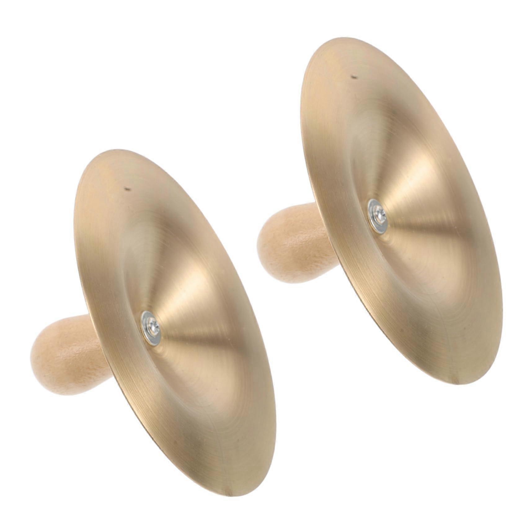 Finger Cymbals for Kids Dance Practice, Clear Bright Tone Copper Percussion Instruments Set