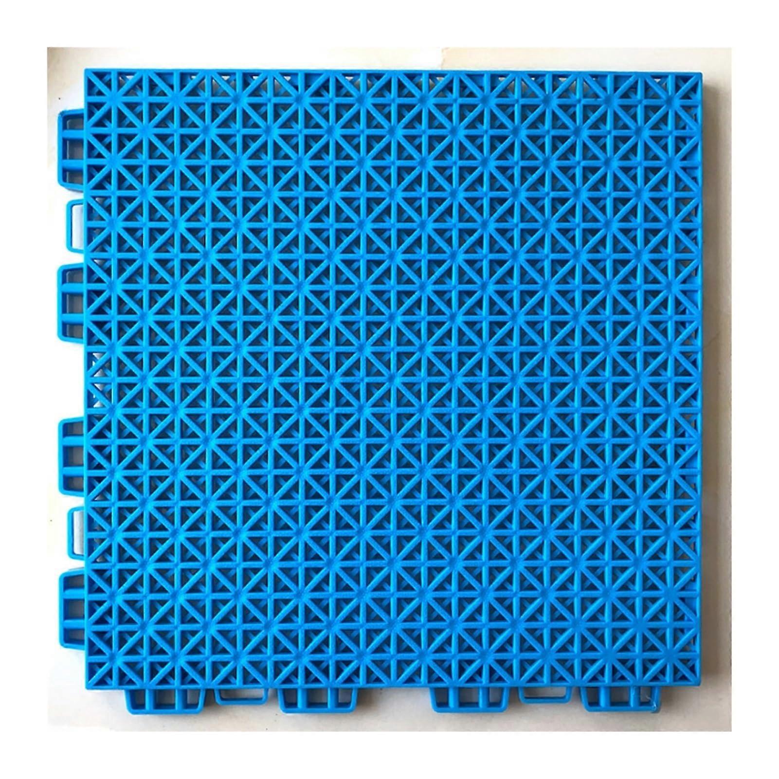 Outdoor Interlocking Floor Tiles Waterproof NonSlip Deck Tiles for Pool Shower Sauna Blue 25x25CM 24PCS