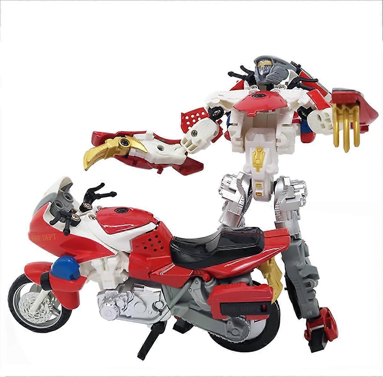 FiveinOne Alloy Transforming Robot Toys Fire Truck Rescue Bot Set with Quick Transform Mode