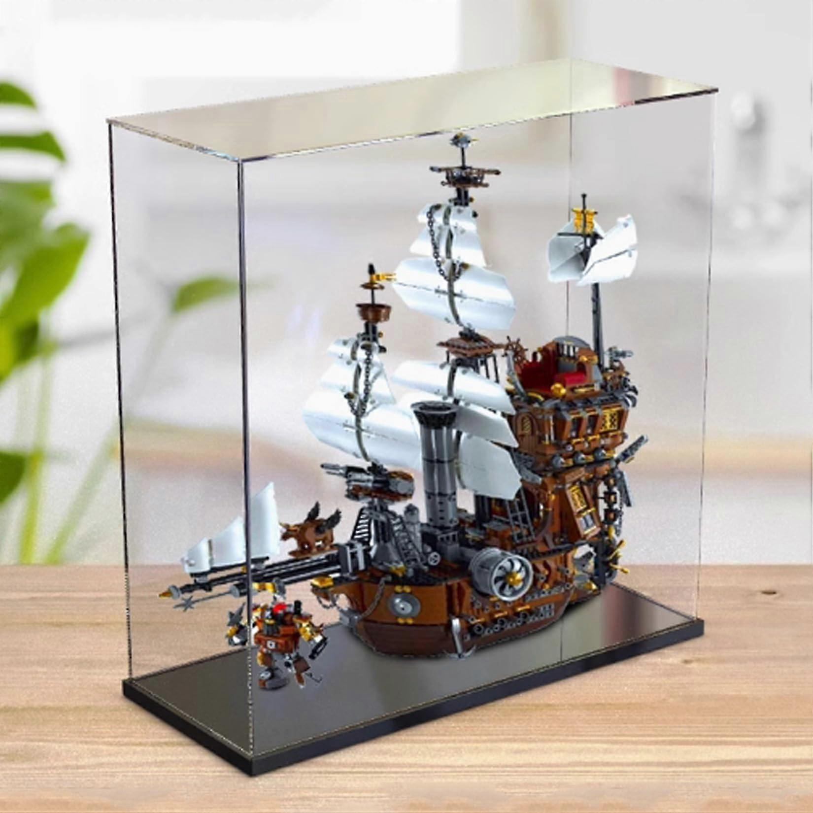 Acrylic Transparent Dustproof Display Case with Black Base for  70810 Manatee Model