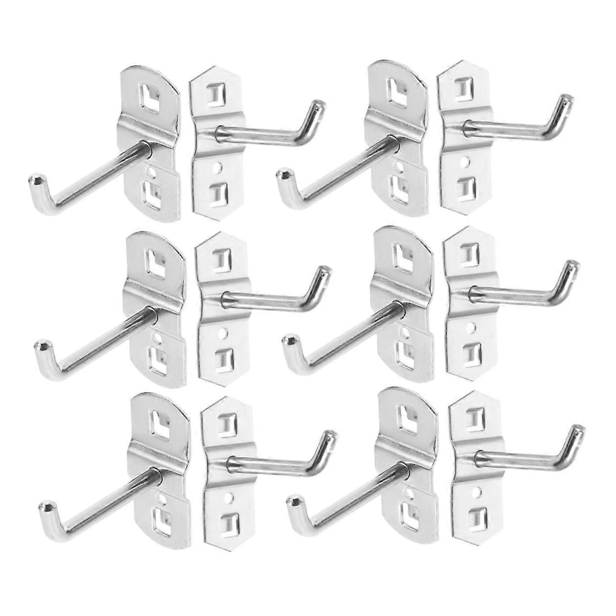 12pcs Heavy Duty Pegboard Hooks for Garage Storage with Padded Protection