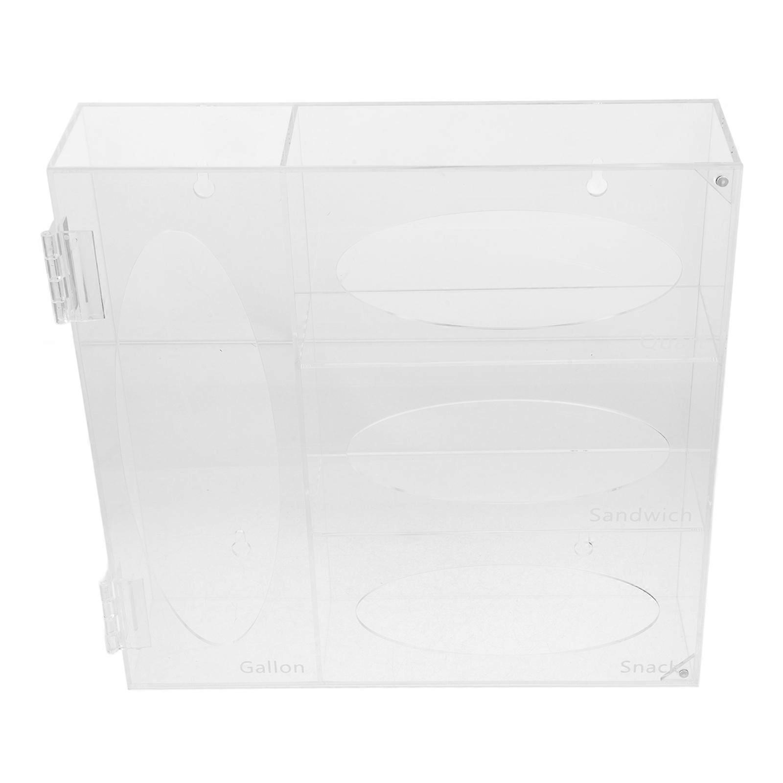 Glove Storage Wall Mount Acrylic Holder for Mask Organization 1Set
