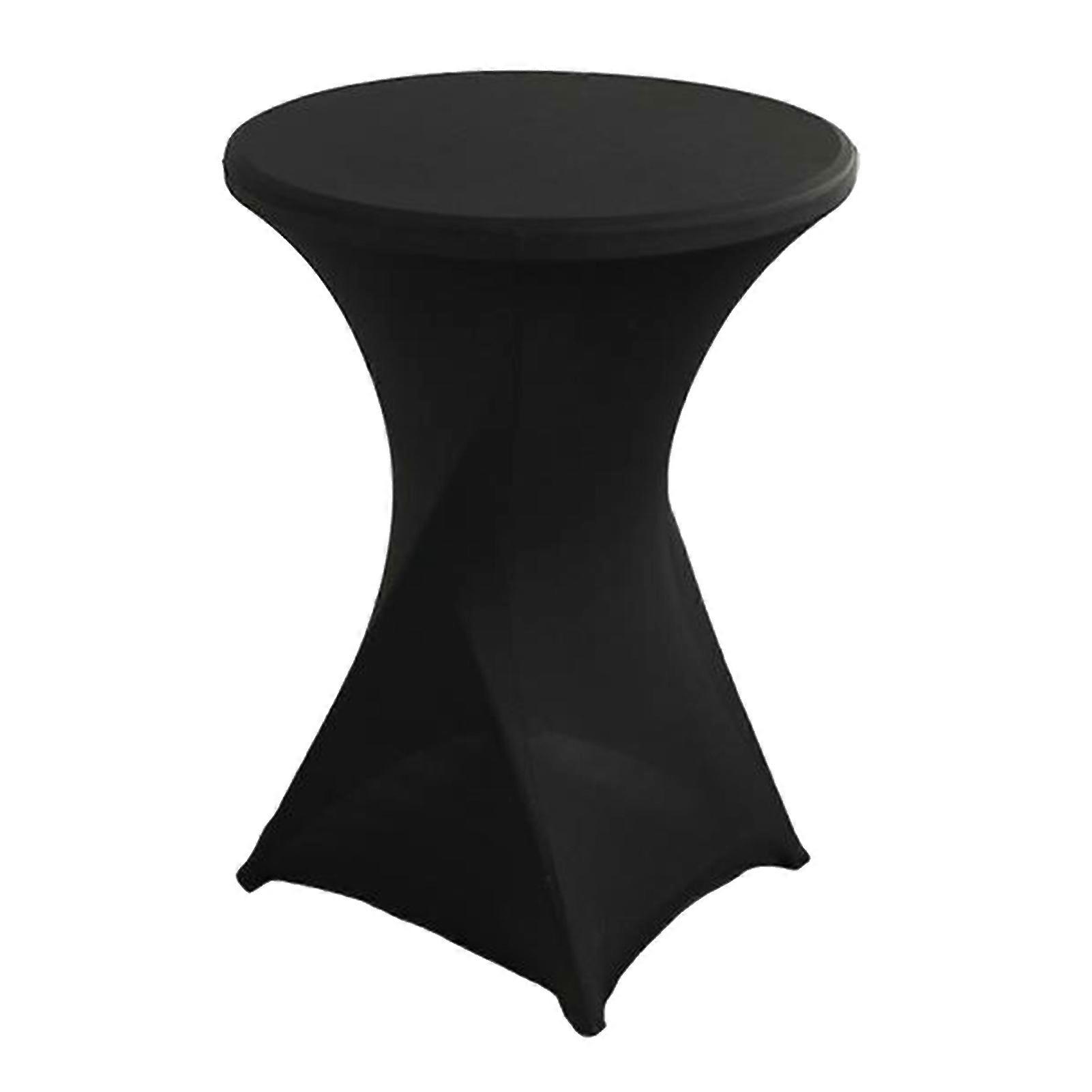 Round High Top Table Cover with Solid Color and Elastic Fit
