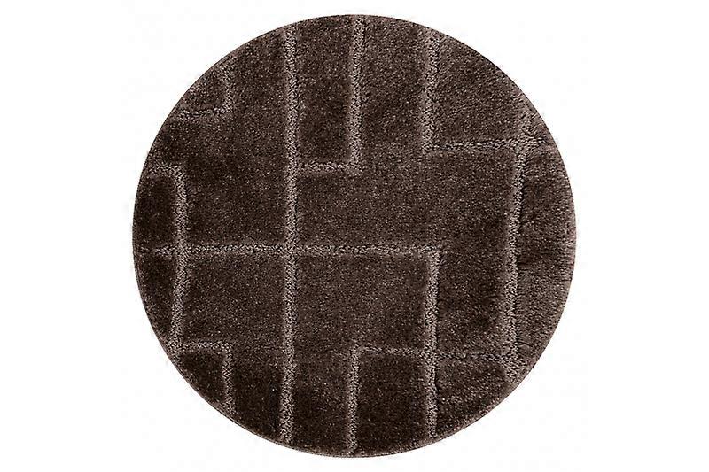 Bathroom rug SUPREME circle LINES, non-slip, soft - brown