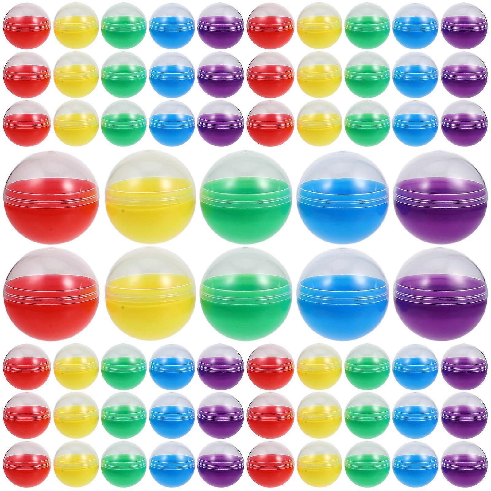 Plastic Gumballs Vending Machine Capsules Storage Containers for 120Pcs Assorted Color