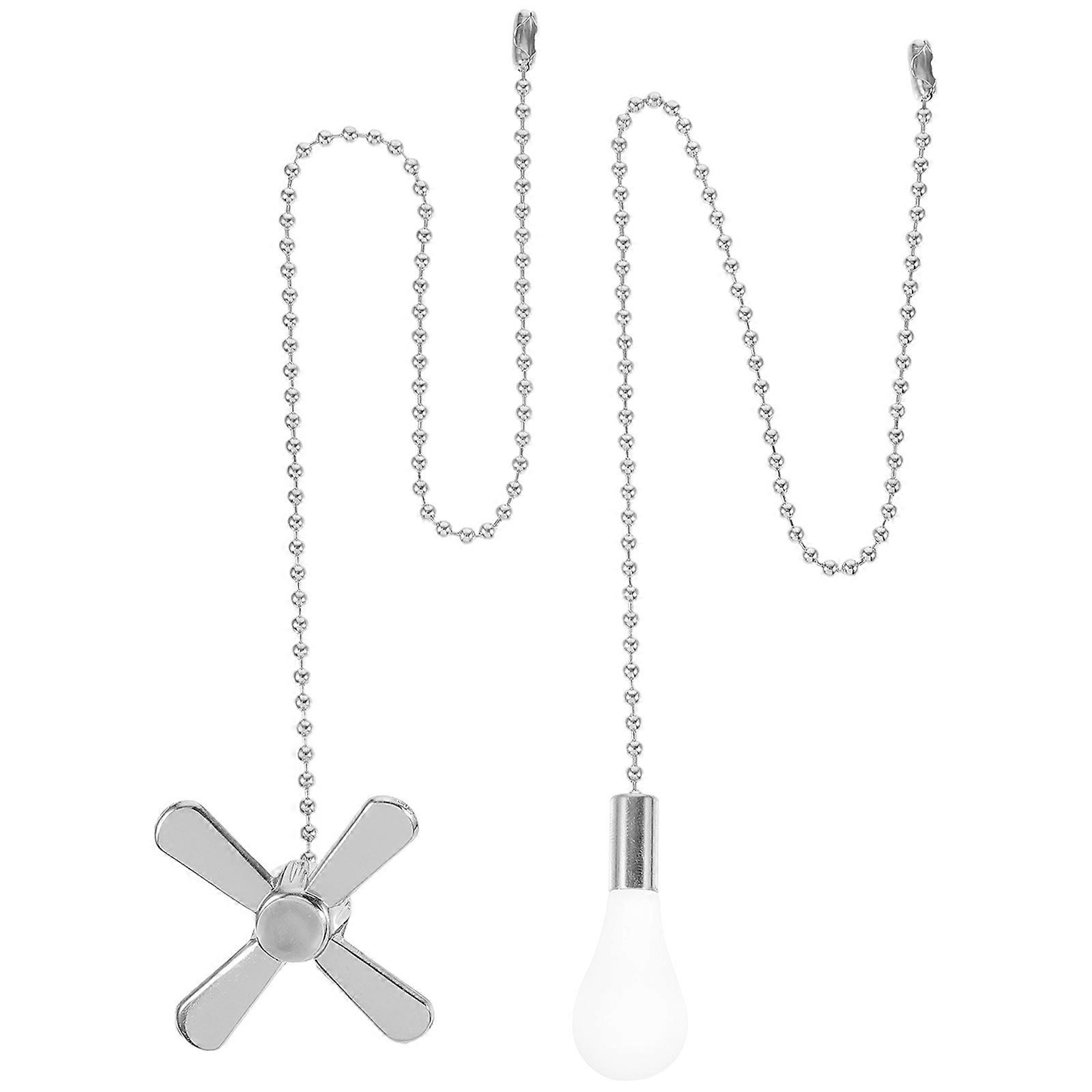 Glass Fan Lamp Pull Chain Pendant Metal Pulling for Elegant Decor