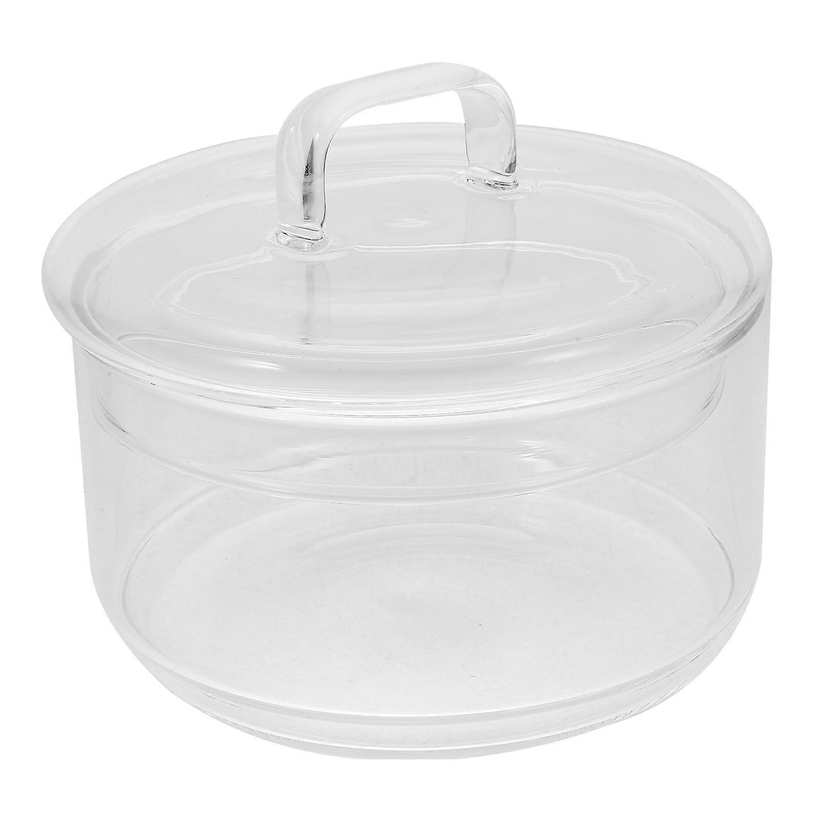 Transparent Heat Resistant Glass Salad Bowl for Kitchen Use Stackable Set