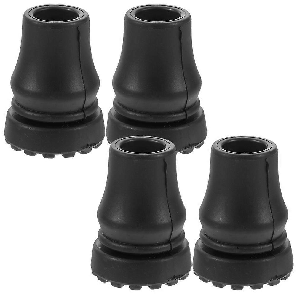 Walking Stick Cane Tips for Stability Replacement 20Pcs Black Foot Covers