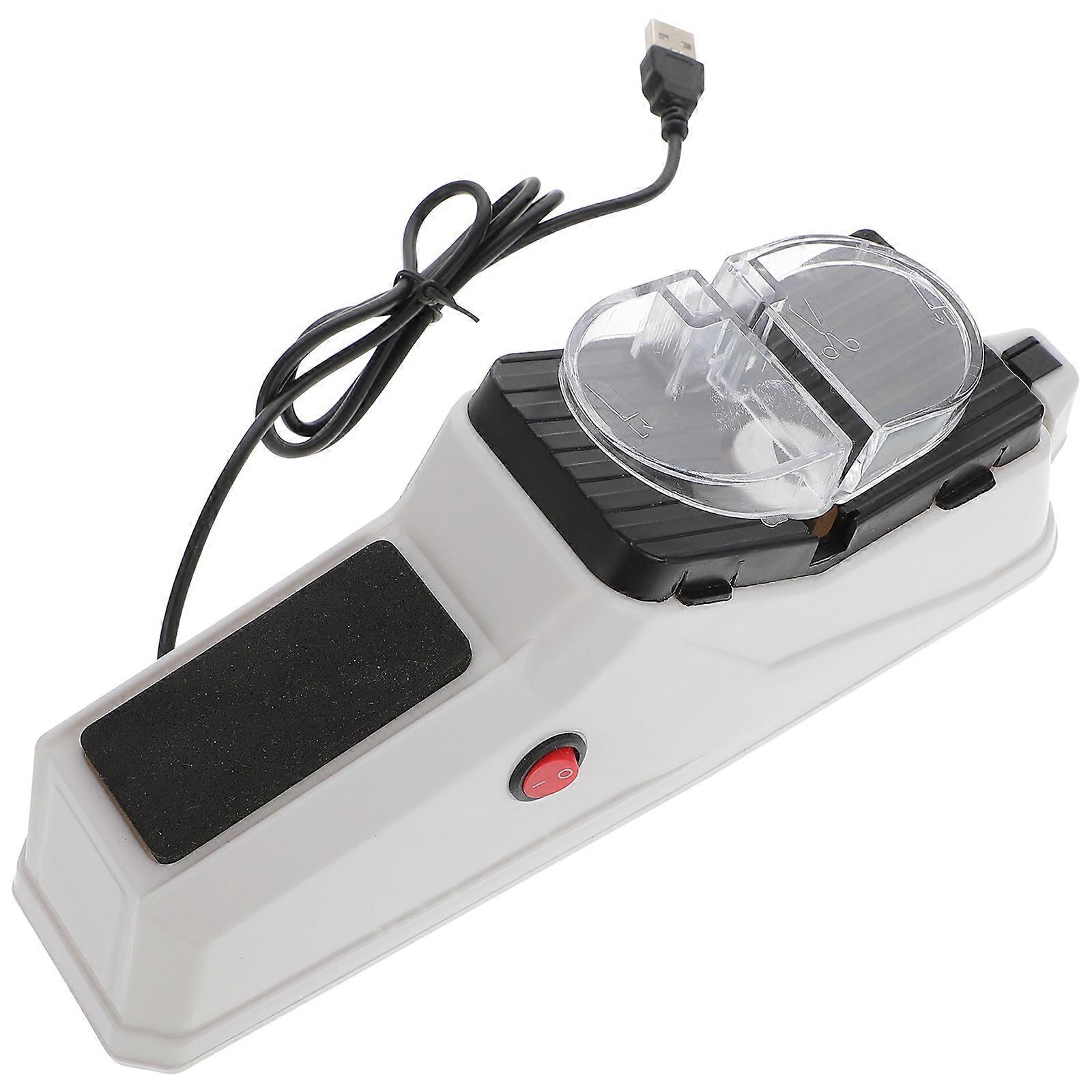Electric Sharpener Household Sharpener for Home Plastic White Tool