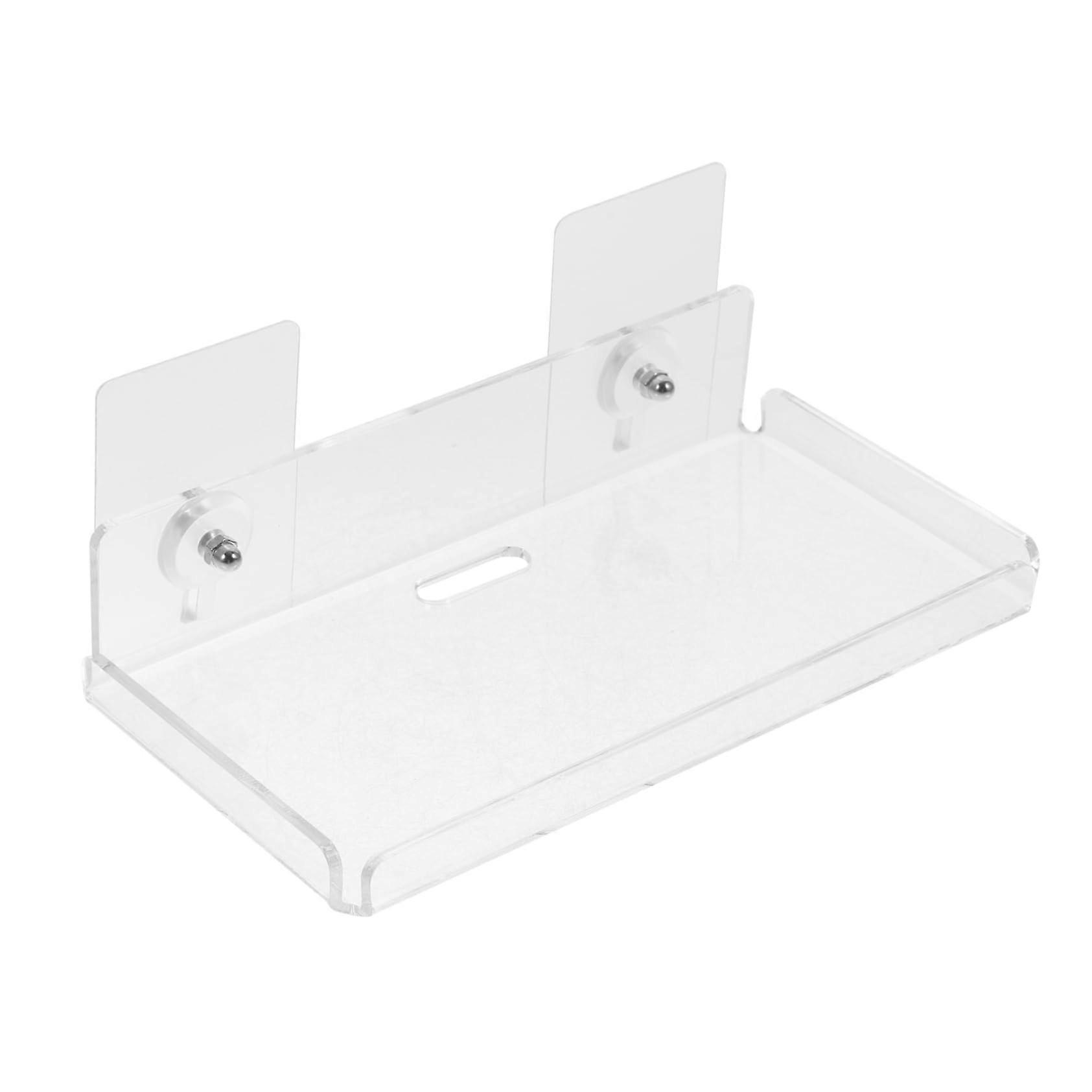 No Drill Security Camera Mount with Transparent Floating Shelf for Secure Upside Down Installation