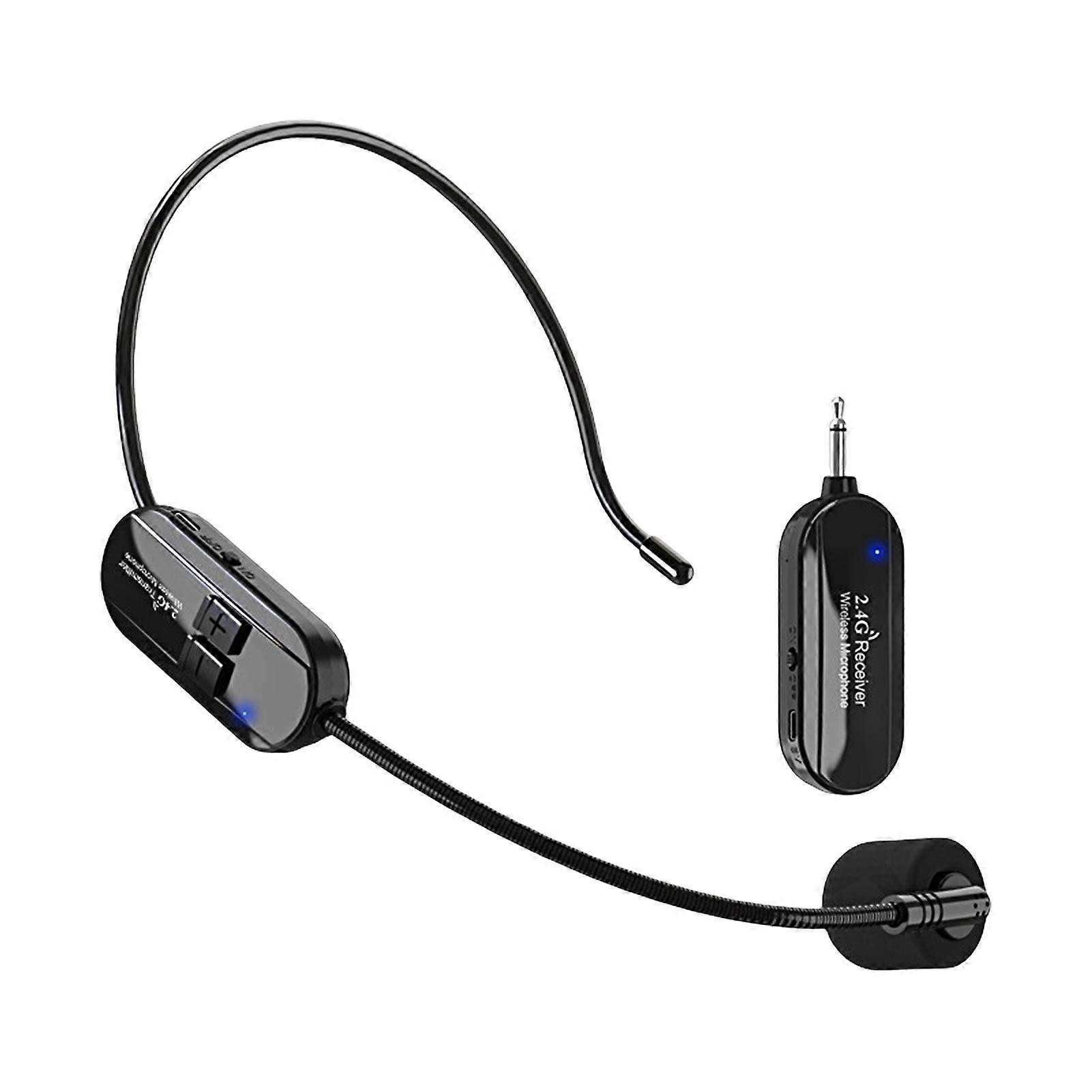 2.4G Wireless Headset Mic - Noise Cancelling for Teaching & Speech
