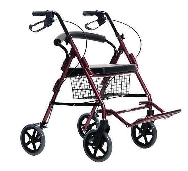 Vierrädriger Rollator mit Sitzfunktion