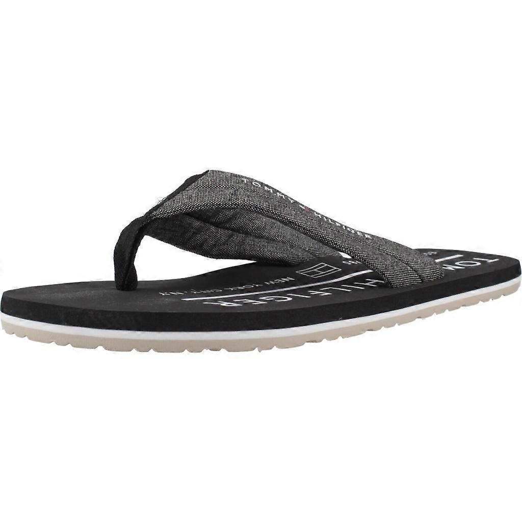 Tommy Hilfiger Chambray Beach Flip Flops