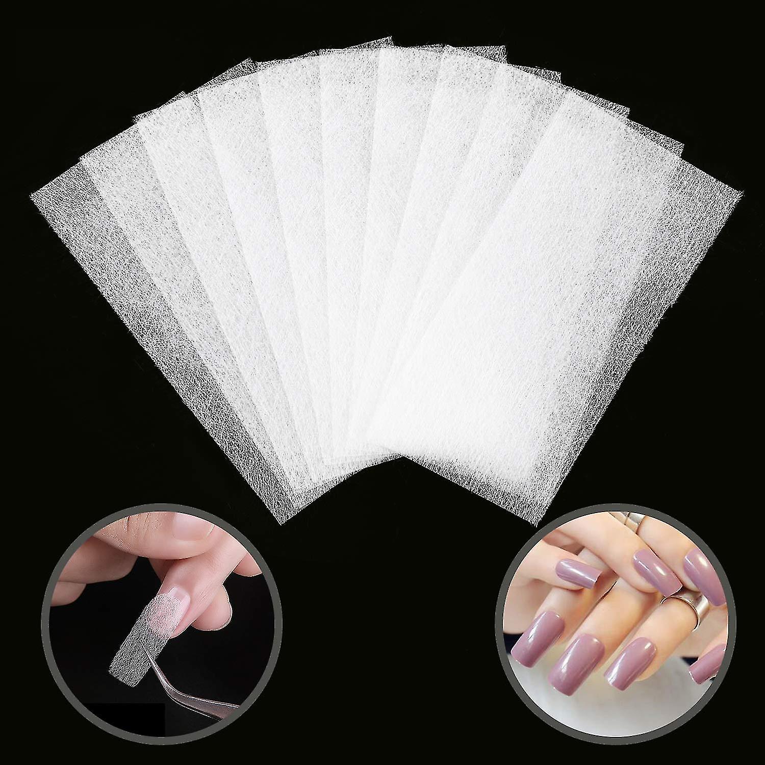 100 Pcs Fibernails For Nail Extension silk Fiberglass Gel Kit Baking Weights