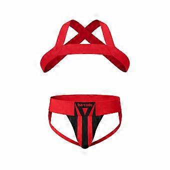 Barcode Berlin Multipack 1x Zuri Jockstrap Red/Black + 1x Harness Matt Red | Men's Underwear | Men's Jockstrap