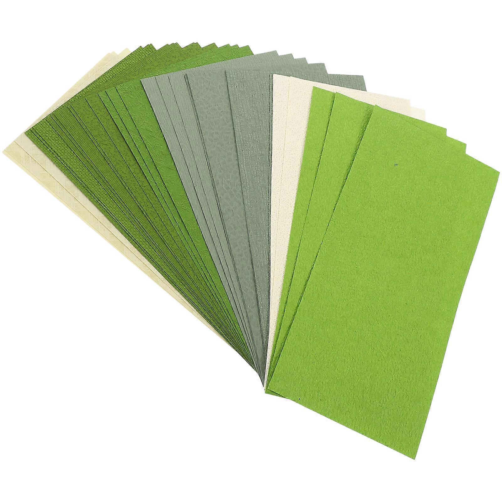 120 Sheets DIY Background Paper Green for Decor Scrapbook Paper
