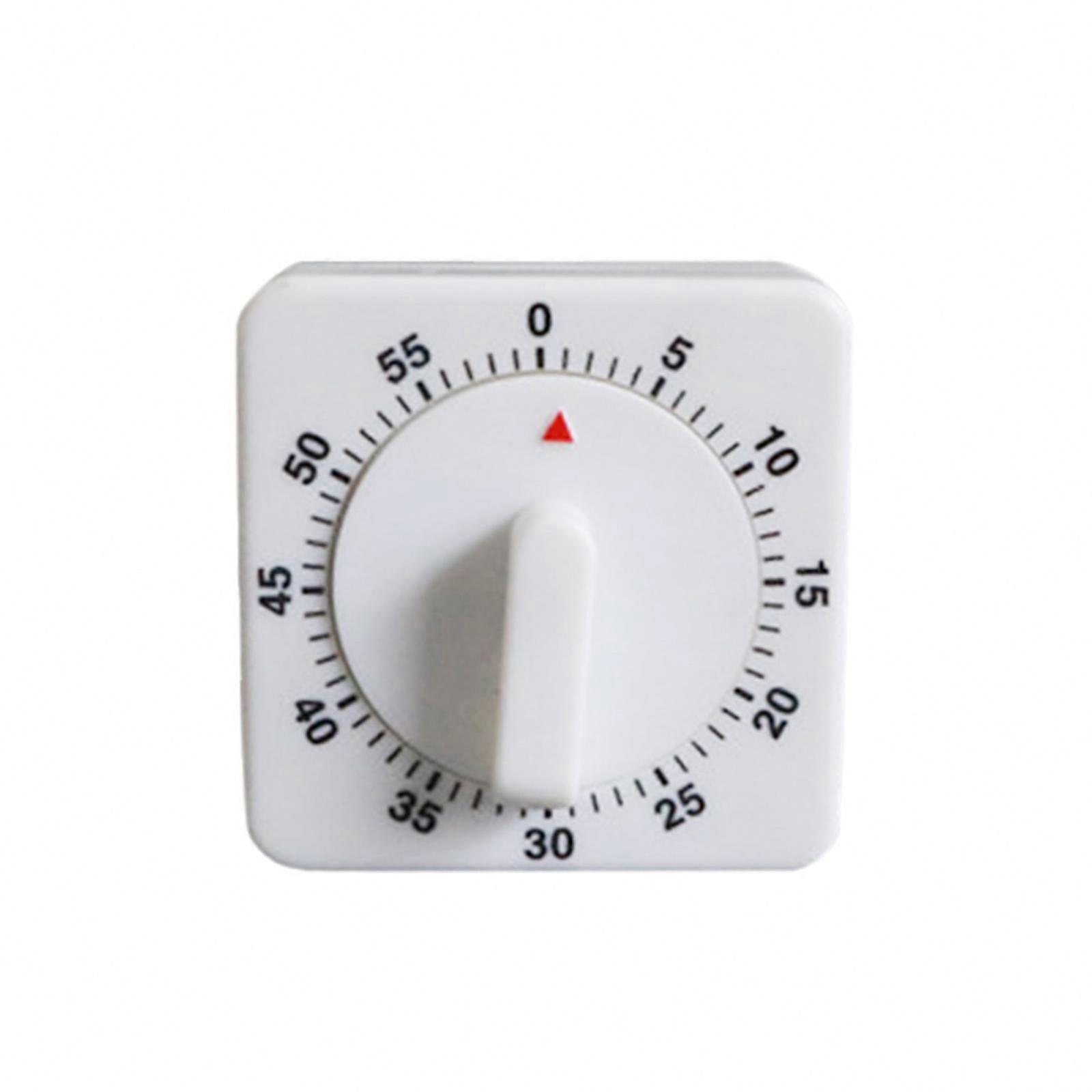 Square Kitchen Timer, 60-Minute Analog Reminder for Cooking and Baking