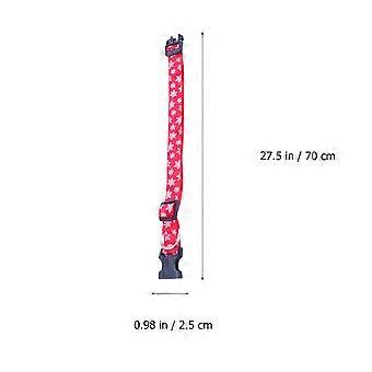 Collier pour chien imprimé Noël, en nylon, motif neige.