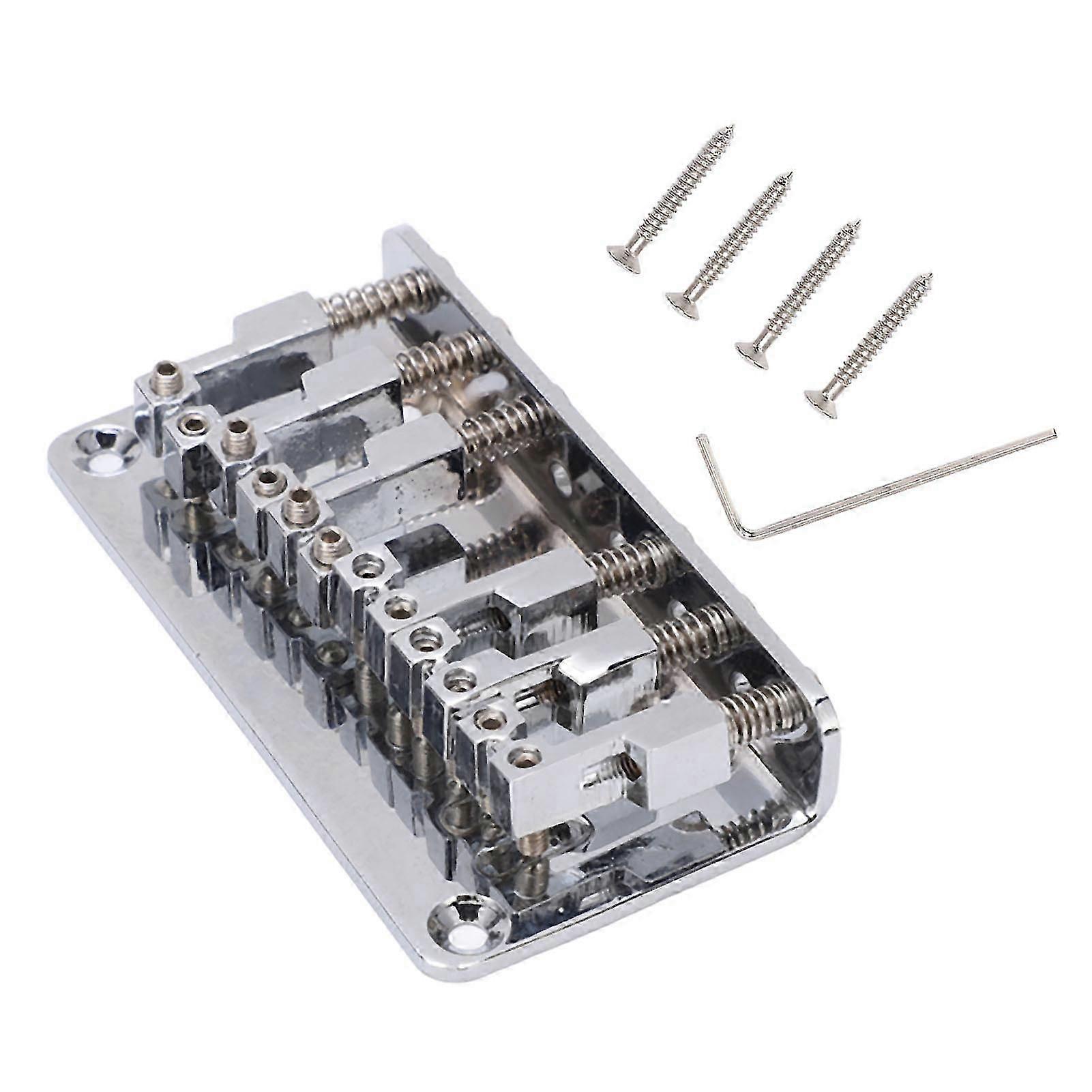 6 String Metal Bridge Replacement Adjustable Saddle Bridge Stringed Instrument Accessories