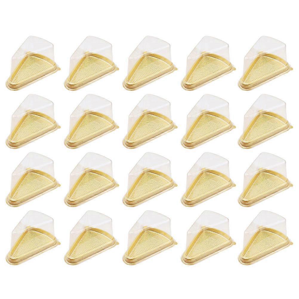 Triangle Cake Blister Boxes Plastic Mousse Box for Storage Use 50Pcs