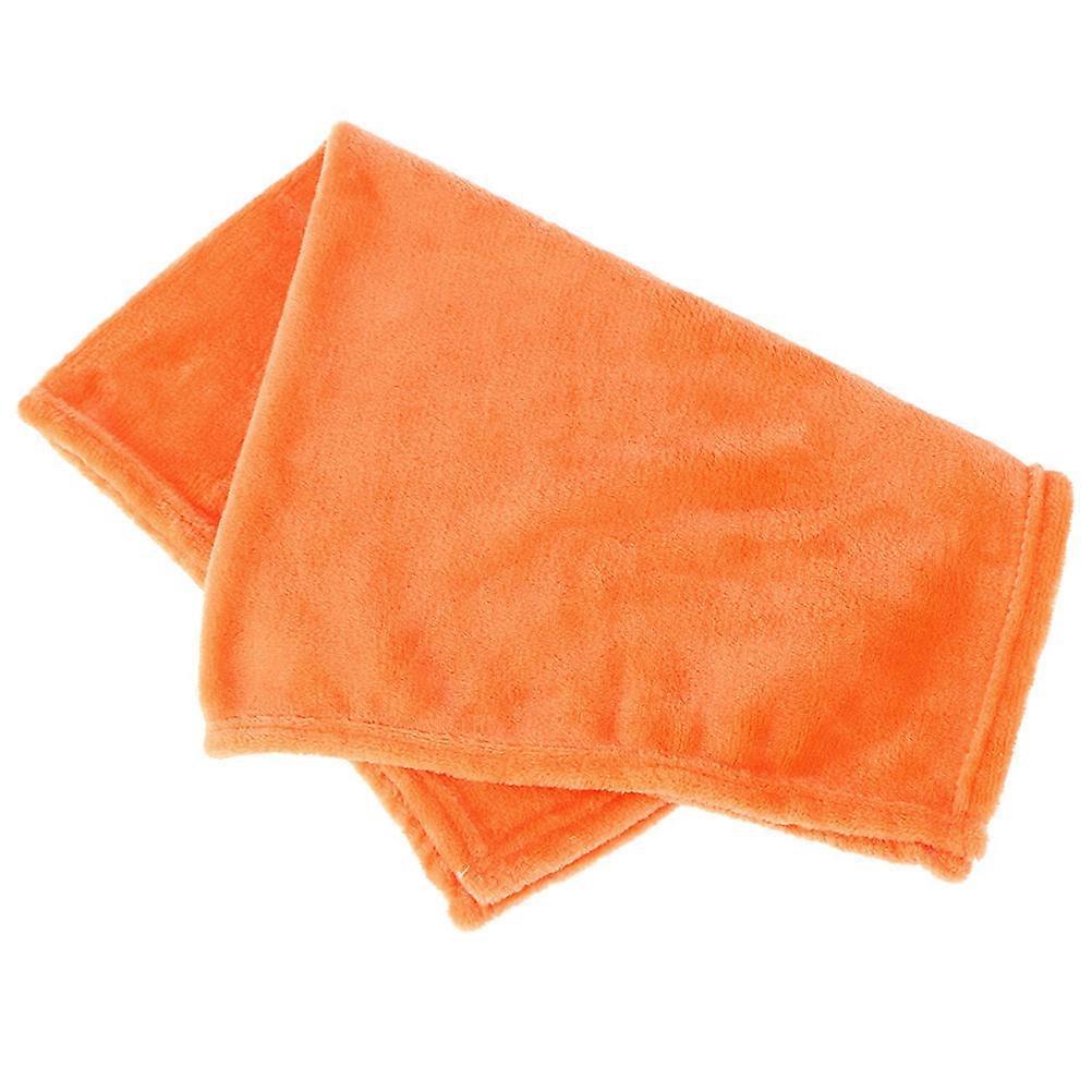 Bed Blanket Flannel Blanket for Warming Use Solid Color Orange