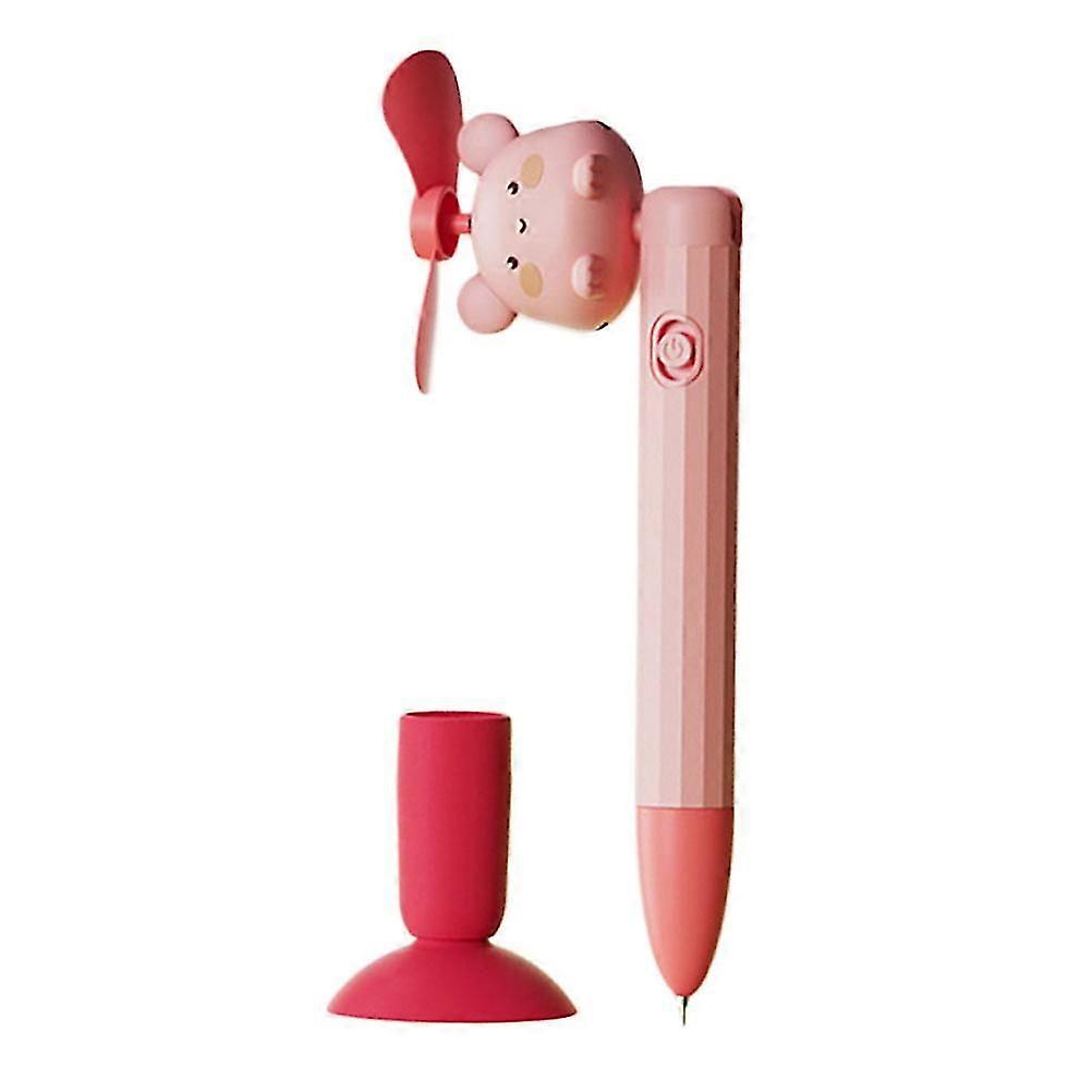 Stylo multifonction rose à ventouse en forme d'éventail