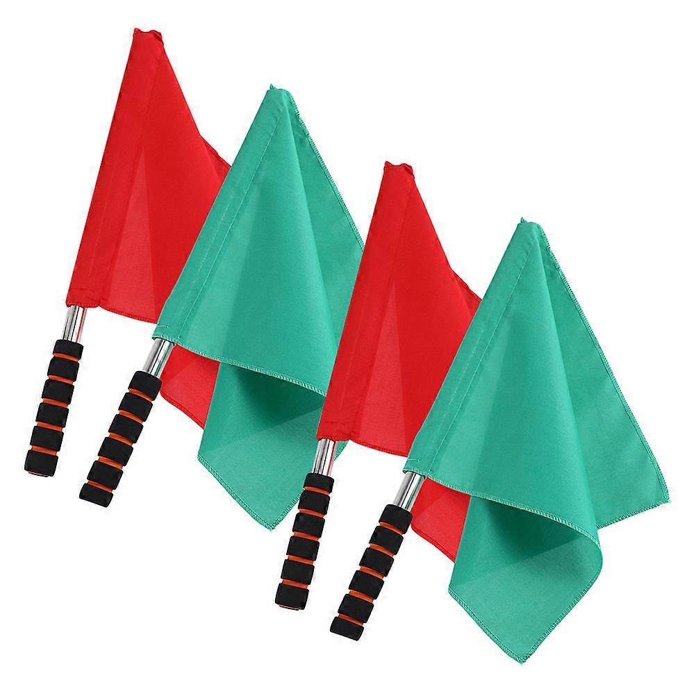 Assorted Color Signal Flags Set for Refereeing with 4Pcs Handheld Racing Flags