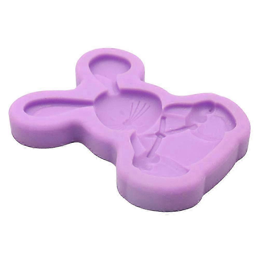 Silicone Chocolate Mold Easter Rabbit Pattern Baking Mold for Molding 2Pcs