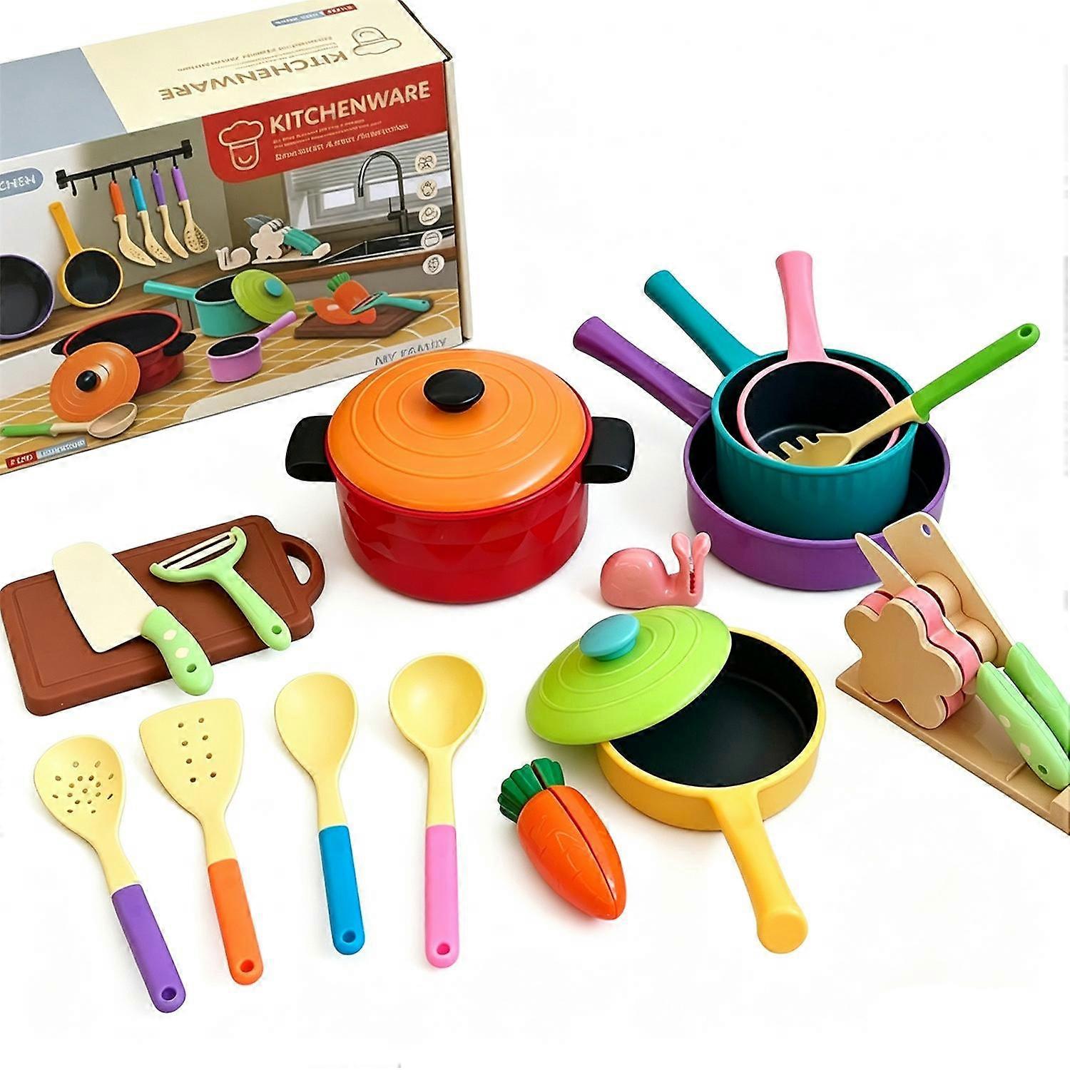 21pcs / Set Children Pretend Play Simulation Kitchenware Set