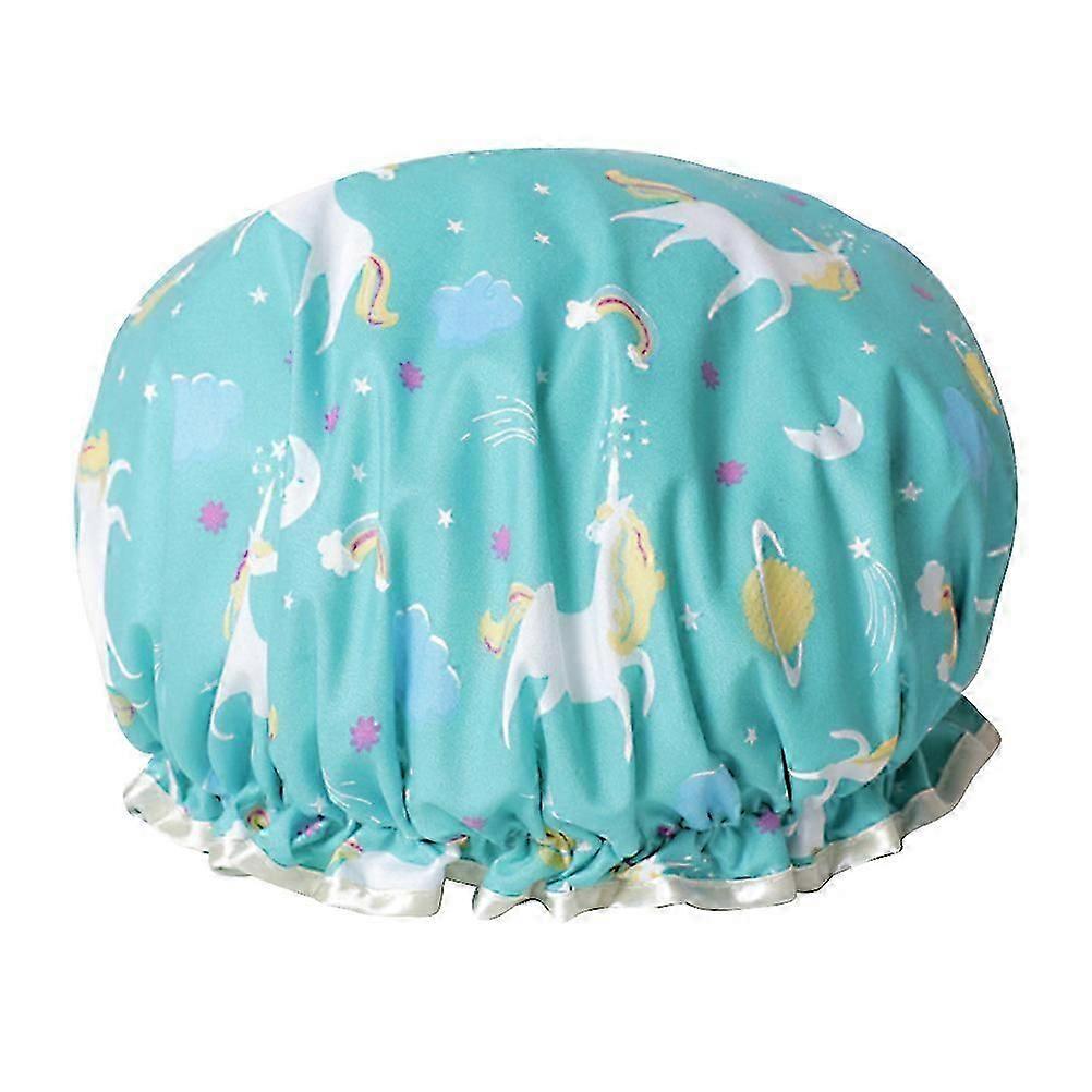 Hat Cartoon Bath Hat for Shower Use Double Layer Waterproof