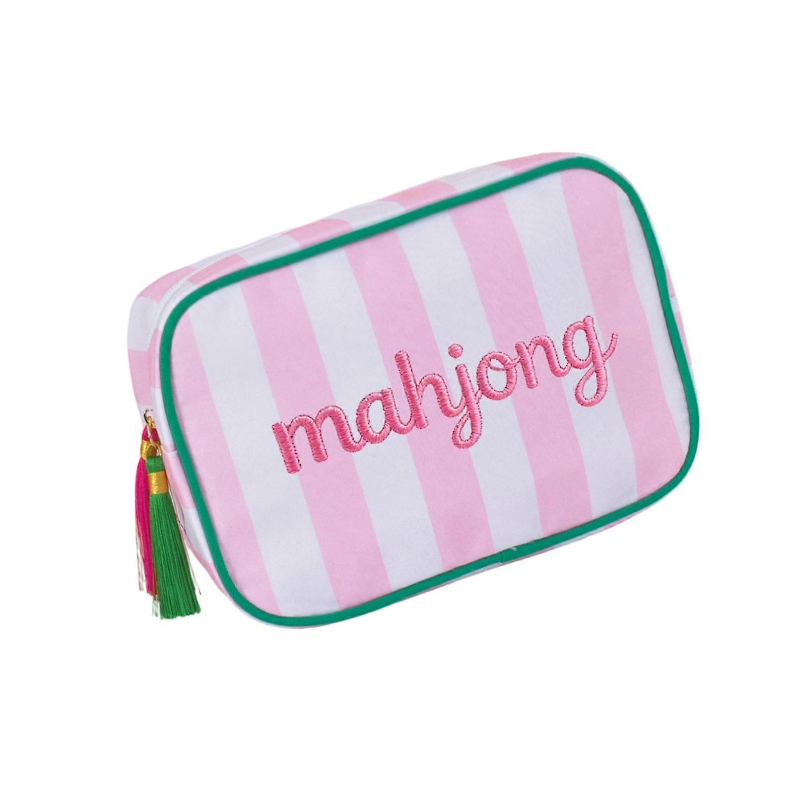 Spacious Portable Mahjong Holder Ideal For Travel Gatherings And Social Occasions  Pink