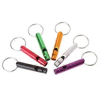 Pet Dog Training Whistle Portable Multifunctional Aluminum Alloy Whistle Pet Acessories With Ring (random Color)