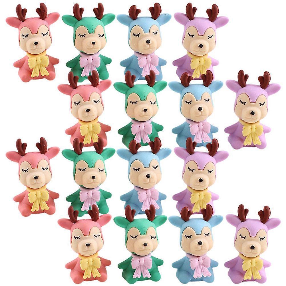 24pcs Detachable Erasers Multi-function Pencil Erasers Cartoon Mini Erasers Students Supply