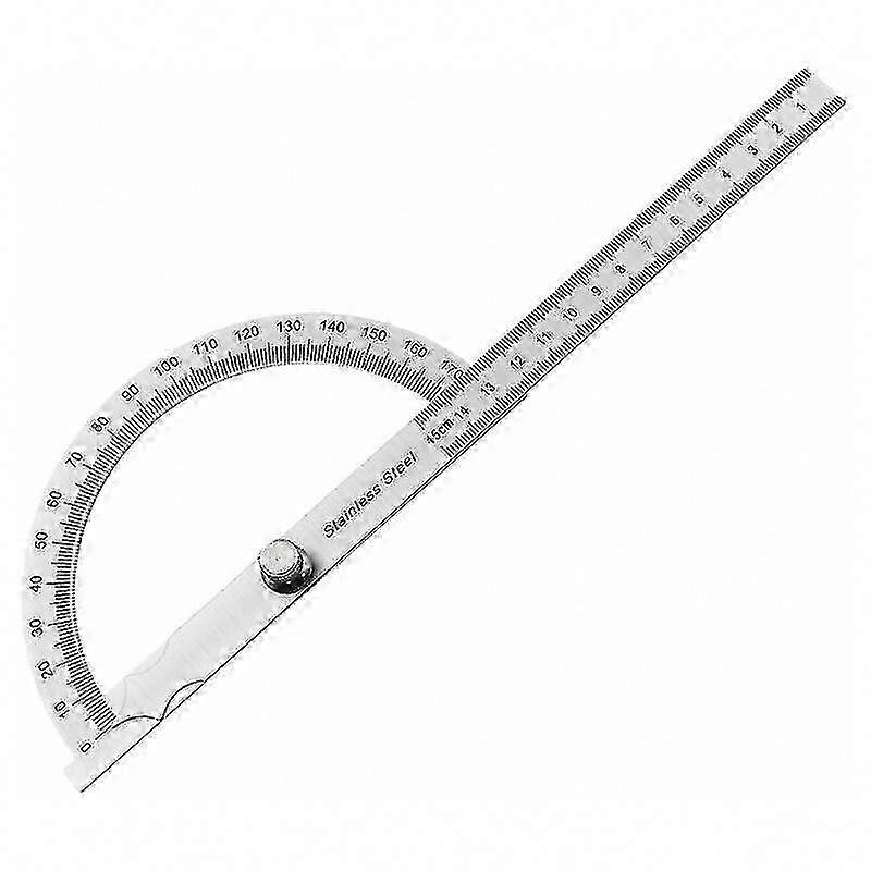 Stainless Steel Angle Finder Ruler with Locking Nut - Goniometer & Protractor Combo Tool
