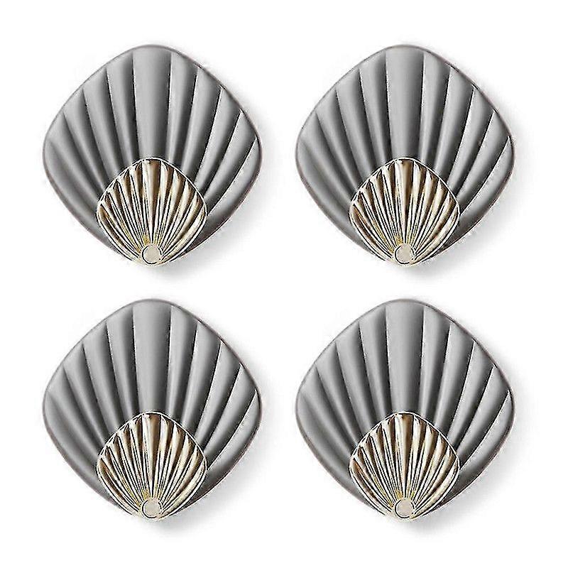4pcs S S Hanging Punch- Bath Kit -mounted Grey