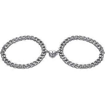 Bracciali di relazione, Bracciali di corrispondenza magnetici per le coppie Charm Bracciale di amicizia per l'amante Donne Uomini Ragazze adolescenti Lui e la sua promessa Best Frien
