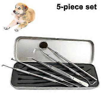 Professional Dental Tools, Dog Dental Tooth Scaler And Scraper Stainless Steel Tartar Remover, - 5 Pack Stainless Steel Teeth Cleaning Tools For Dogs