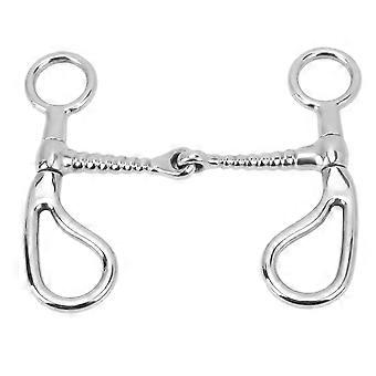 125mm Horse Snaffle Bit Stal nierdzewna O Ring Horse Mouth Bit Anti Biting Loose Ring Snatriffle kompatybilny z Horse Farm