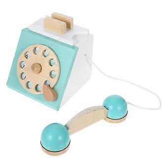 Klassisches Holztelefon traditionelles vorgetäuschtes Drehnummern-Wähl-Telefon-Spielzeug
