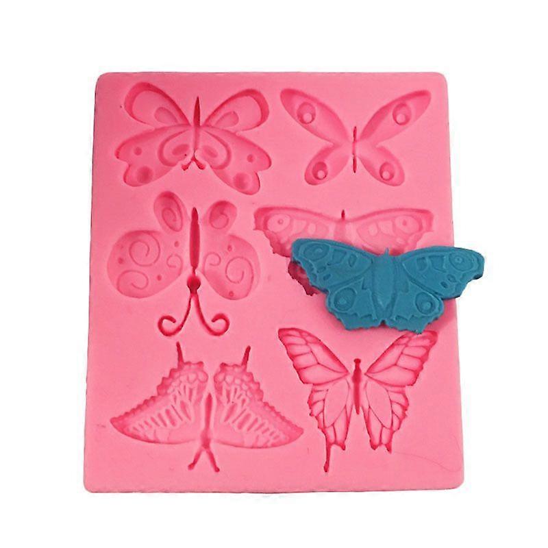 6-hole butterfly-shaped cake decorative mold - 1PC