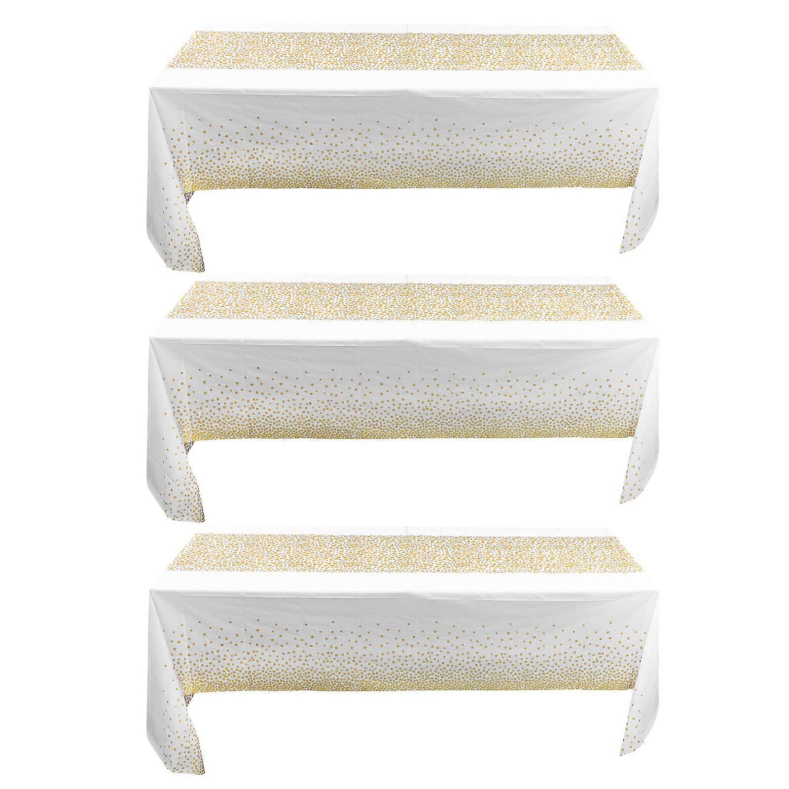 Creative Tablecloth for Dining Table White 3Pcs Party Table Cover