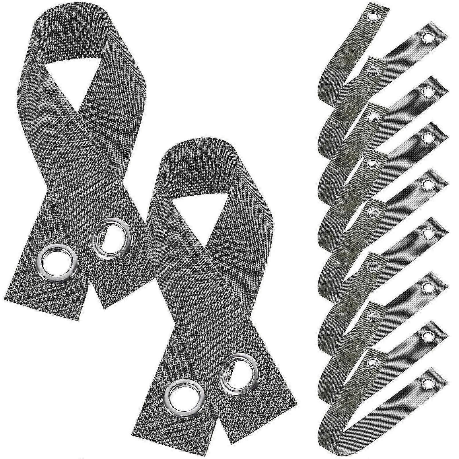 Black Nylon Tree Straps for Tree Use with 10Pcs Fixing Stump Straps
